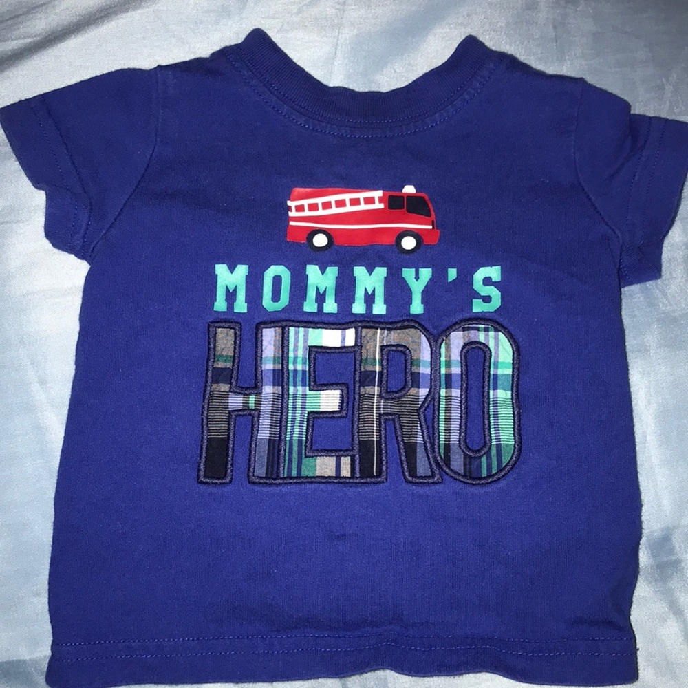 A mommy’s hero shirt. For an infant.